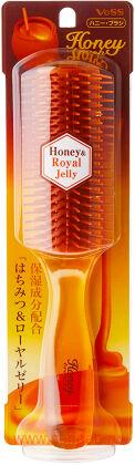 Массажная щетка VeSS Honey Brush, для увлажнения и придания блеска волосам, с мёдом и маточным молочком пчёл.