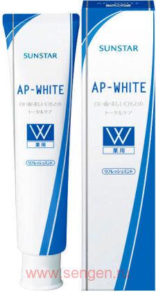 Зубная паста SUNSTAR AP-White Refresh Mint, комплексного действия «Пять в одном», со вкусом освежающей мяты, 110г.