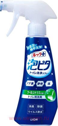 Чистящая и дезинфицирующая спрей-пенка для туалета LION Look Plus For Toilet Cool Citrus, с ароматом цитрусовой прохлады, 300мл.