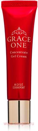 Интенсивно восстанавливающий гелевый крем для кожи вокруг глаз и губ, KOSE Grace One Concentrate Gel Cream, с нежным ароматом прованской розы, туба 30г.