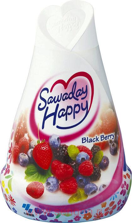 Освежитель воздуха для комнаты KOBAYASHI Sawaday Happy Black Berry, с ароматом сочной ежевики и фруктов, 150г.