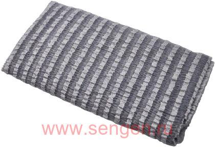 Массажная мочалка AISEN BUBBRICH с высоким пенообразованием, сверхжесткая, темно-серая, 28Х100см.