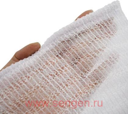 Массажная мочалка AISEN BUBBRICH с высоким пенообразованием, жесткая, серая, 28Х100см.