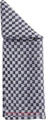 Мочалка массажная мужская AISEN Men's Body Towel Checked Pattern, жесткая, удлиненная, черно-белая, размер 28Х120см.