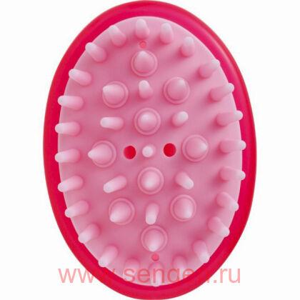 Массажная щетка для мытья головы VeSS Scalp Shampoo Brush, розовая.