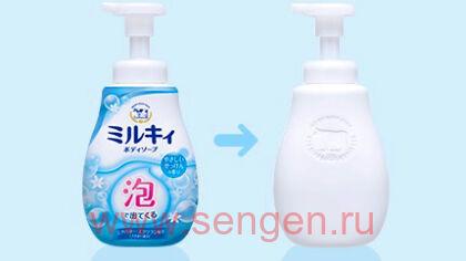 Увлажняющее мыло-пенка для тела COW Milky Foam Gentle Soap, с маслом ши и скваланом, с нежным ароматом цветочного мыла, 600мл.