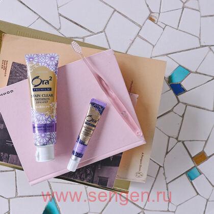 Отбеливающая зубная паста SUNSTAR Ora2 Premium, премиум, со вкусом лаванды и мяты, 100г.