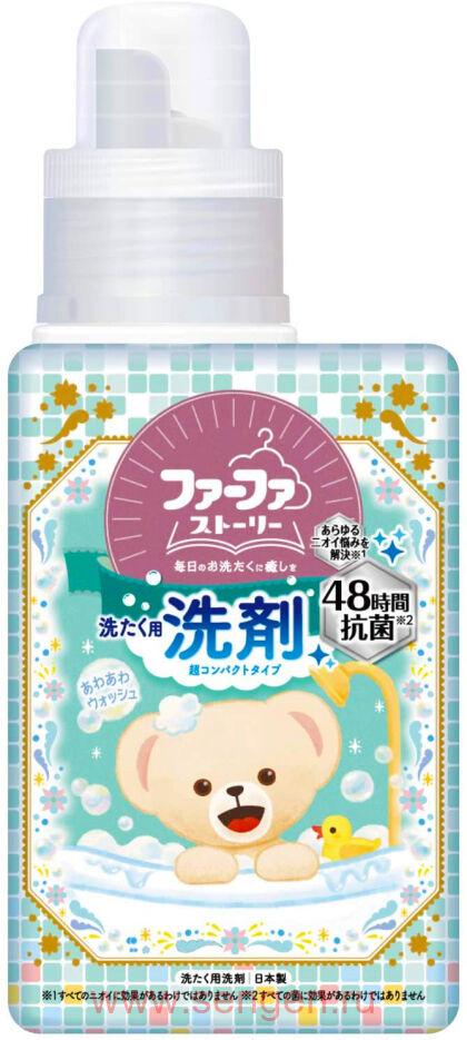 Жидкое средство для стирки NS FAFA JAPAN Story Detergent Foam Wash "Ароматная История", с антибактериальным эффектом и легким пудровым ароматом, бутылка с колпачком-дозатором, 400г.