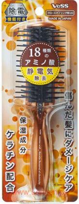 Щетка массажная VeSS Static Electricity Removal Hair Brush, с кератином и антистатическим эффектом, 1шт.