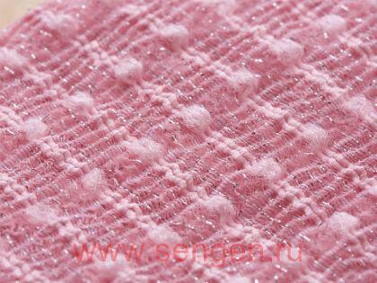 Массажная мочалка AISEN Foam Holic средней жесткости, розовая, 28Х100см.