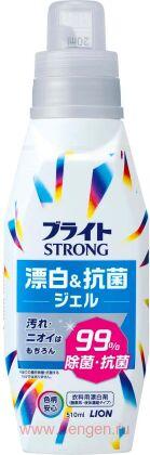 Кислородный гель-отбеливатель для стойких загрязнений LION Bright Strong, с антибактериальным эффектом, 510мл.
