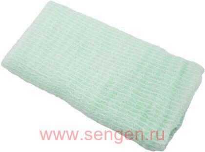 Массажная мочалка AISEN BUBBRICH, с высоким пенообразованием, средней жесткости, 28Х100см.