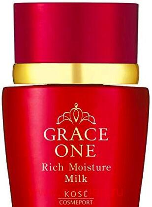 Увлажняющее и питательное молочко KOSE Grace One Deep Moisture Milk, для ухода за зрелой кожей лица, с нежным ароматом прованской розы, 130мл.