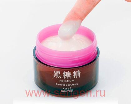 Многофункциональный гелевый крем для лица KOSE Kokutousei Premium Perfect Gel Cream, с экстрактом ферментированного коричневого сахара и натуральными растительными маслами, 100г.