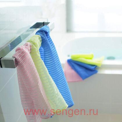 Массажная мочалка AISEN Long Foam Nylon объемная, удлиненная, сверхжесткая, 30Х120см.