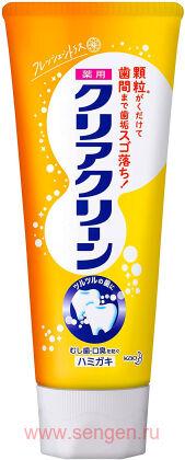 Лечебно-профилактическая зубная паста с микрогранулами, KAO Clear Clean Fresh Citrus, комплексного действия, свежий вкус апельсина, 120г.