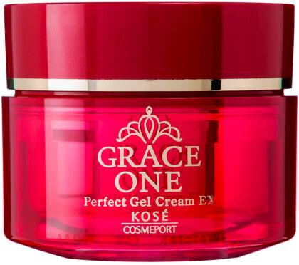 Многофункциональный гелевый крем для ухода за зрелой кожей лица KOSE Grace One Perfect Gel Cream EX, увлажняющий и повышающий упругость кожи, 100г.