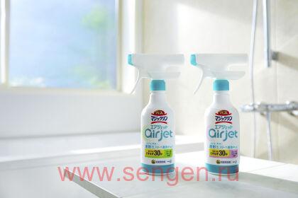 Чистящая спрей-пенка экспресс-действия для ванной комнаты KAO Bath Magiclean Air Jet Fruity Floral, с функцией длительного распыления, с фруктово-цветочным ароматом, 430мл.