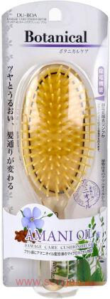 Щетка для ухода за поврежденными волосами IKEMOTO Botanical Amani Oil, с маслом льна, с антистатическим эффектом, 1шт.