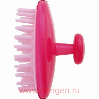 Массажная щетка для мытья головы VeSS Scalp Shampoo Brush, розовая.