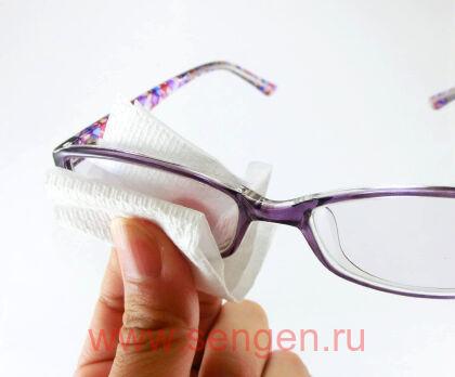 Влажные салфетки KOBAYASHI Eyeglass Cleaner, для протирания линз очков и экрана смартфона, 20шт (в индивидуальной упаковке).