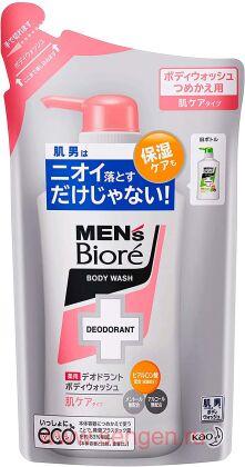 Мужское пенящееся мыло для тела KAO Men's Biore, с противовоспалительным и дезодорирующим эффектом, с цветочным ароматом, мягкая упаковка, 380мл.