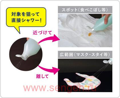 Гель-отбеливатель для стойких загрязнений LION Bright Strong Refreshing Shower, для предварительного и точечного нанесения, с антибактериальным эффектом, 400мл.