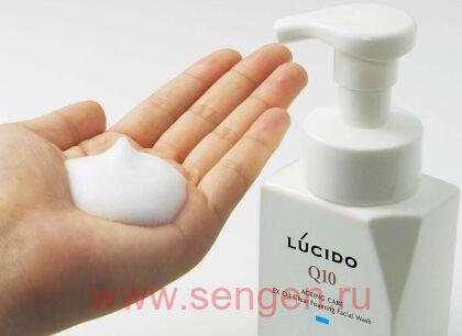 Мужская пенка для умывания MANDOM Lucido EX Oil Clear, с коэнзимом Q10 и экстрактом зеленого чая, без аромата, помпа 150мл.