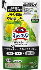Чистящее и дезодорирующее средство для туалета KAO Toilet Magiclean Citrus Mint, с ароматом цитрусов и мяты, запасной блок, 330мл.