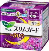 Женские гигиенические прокладки KAO "Laurier" Slimguard Night Lavender, ночные, тонкие, с крылышками, с ароматом лаванды, длина: 30см, в упаковке 14шт.