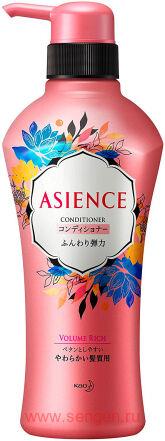 Кондиционер для увеличения упругости волос KAO Asience Soft Elasticity Type Conditioner, с экстрактом женьшеня, граната, мёдом, протеином жемчуга и шёлка, 450мл.