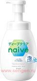 Жидкое мыло-пенка для тела "Глубокое Очищение" KRACIE Naive Foam Body Soap Deep Clear, с дезодорирующим эффектом, с цитрусово-цветочным ароматом, помпа 600мл.