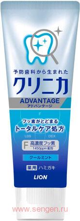 Зубная паста комплексного действия LION Clinica Advantage Cool Mint, со вкусом охлаждающей мяты, 130г.