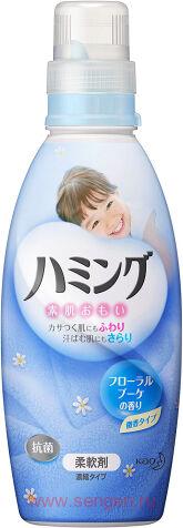 Концентрированный ополаскиватель для детского белья KAO Humming Floral Bouquet, с ароматом цветочного букета, 600мл.