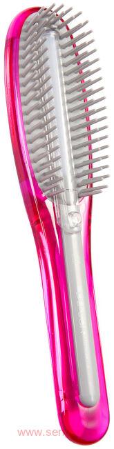 Расческа с силиконовым стержнем Ikemoto Damage Care Brush для поврежденных волос, розовая.