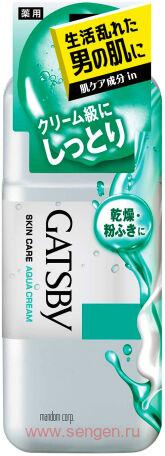Аква-крем для ухода за кожей лица MANDOM Gatsby Skin Care Aqua Cream, увлажняющий, с освежающим цитрусовым ароматом, 170мл.