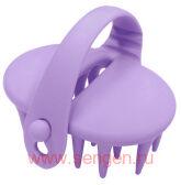 Силиконовая щетка-массажер для мытья головы VeSS Bihatsu Shampoo Brush, сиреневая, 1шт.