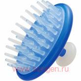 Массажная щетка для мытья головы VeSS Scalp Shampoo Brush, голубая.