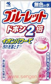 Таблетка для бачка унитаза очищающая и дезодорирующая, KOBAYASHI Bluelet Dobon Double Soap, с ароматом мыла и чистоты, 120г