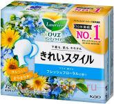 Ежедневные гигиенические прокладки KAO "Laurier" Beautiful Style Fresh Floral, с ароматом свежесобранных цветов, длина: 14см, в упаковке 72шт.