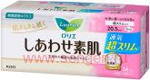 Супертонкие гигиенические прокладки KAO "Laurier" Happy Skin Ventilation Super Slim, с крылышками, длина: 20,5см, в упаковке 24шт.
