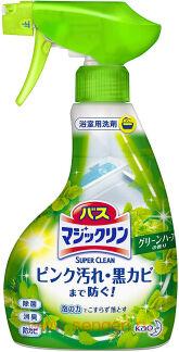 Чистящий спрей-пенка для ванной комнаты KAO Bath Magiclean Green Herb, с ароматом трав, 380мл.