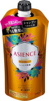 Увлажняющий шампунь для волос KAO Asience Moisturizing Type Shampoo, с экстрактом алоэ, граната, мёдом, протеином жемчуга и янтарной кислотой, мягкая упаковка, 340мл.