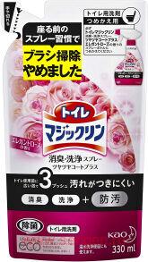 Чистящее и дезодорирующее средство для туалета KAO Toilet Magiclean Elegant Rose, с ароматом розы, запасной блок, 330мл.
