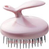 Массажная щетка для мытья головы VeSS Hairdressing Smooth Shampoo Brush, нежно розовая.