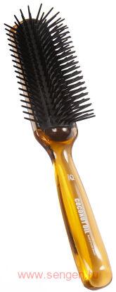 Щетка Ikemoto Coconut Blow Styling Brush для волос, с кокосовым маслом.