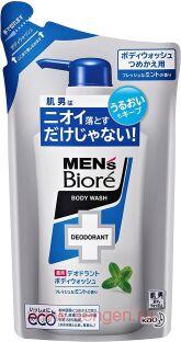 Мужское дезодорирующее жидкое мыло для тела KAO Men's Biore, с ароматом мяты, 380мл.