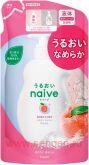 Жидкое мыло для тела KRACIE Naive Body Soap Peach, с экстрактом листьев персикового дерева, с ароматом сочного персика, сменная упаковка 380мл.
