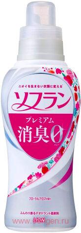 Кондиционер для белья LION Soflan Premium Floral Aroma, с цветочно-ягодным ароматом, бутылка с колпачком-дозатором, 550мл.