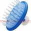 Массажная щетка для мытья головы VeSS Scalp Shampoo Brush, голубая.
